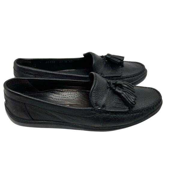 Bragano Driving Loafer Leather Tassel Shoe Men\'s 8.5M Black Made in Italy main image 5